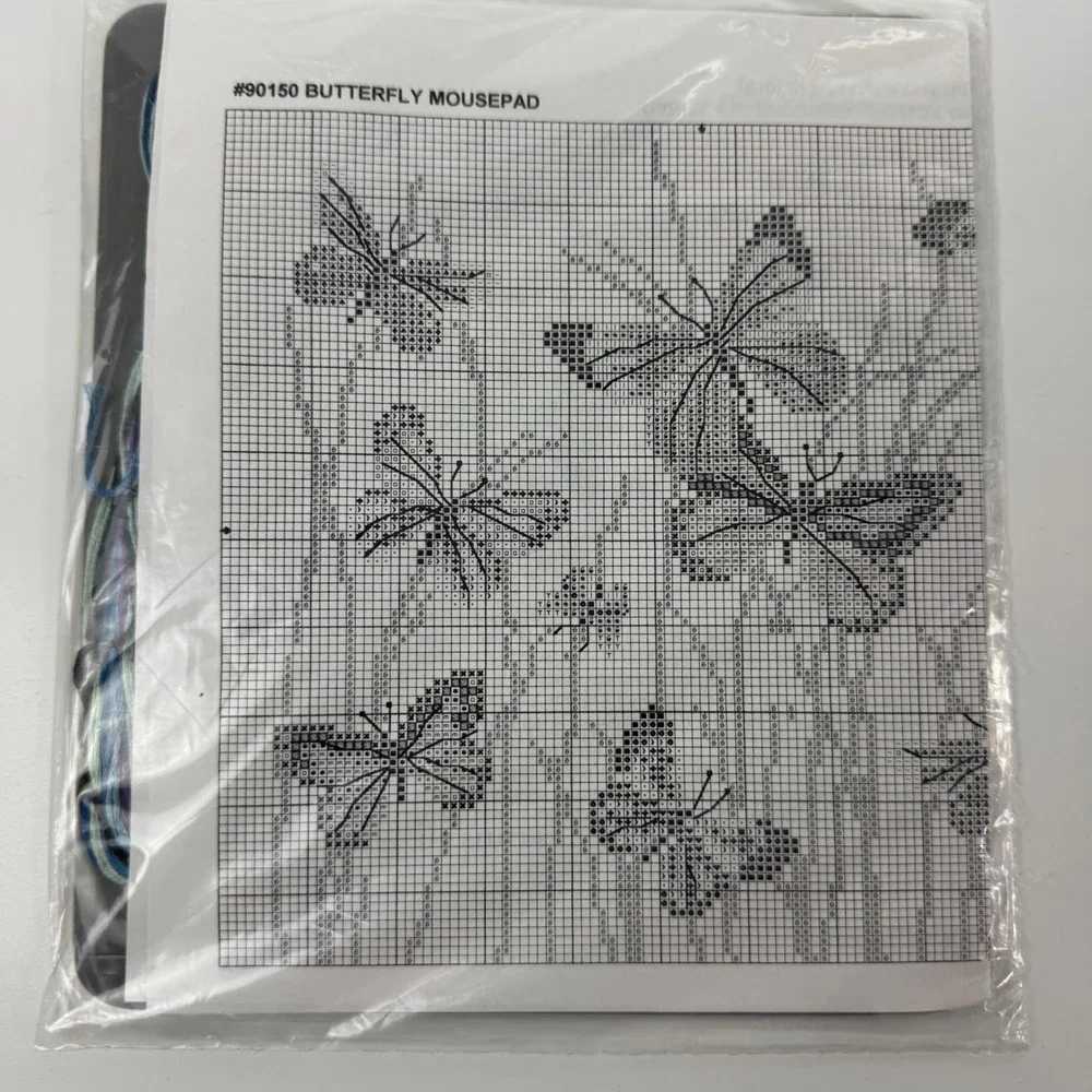 Crafters Pride Butterfly Mousepad Complete Cross Stitch Kit 90150 Daniel Ent NEW